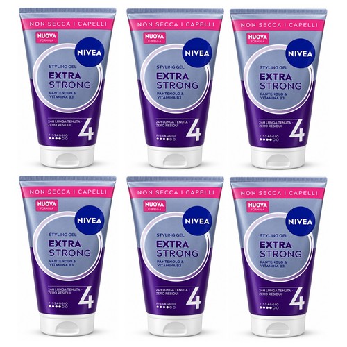 6pz nivea styling gel capelli - 6pz,